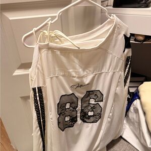 Aelfric Eden White Long Sleeve Tee with Black Accents